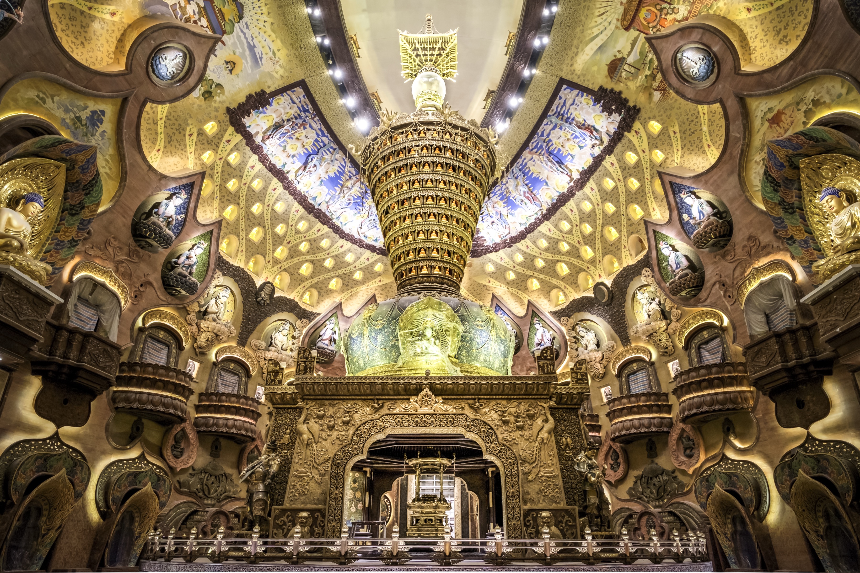 Golden architectural detail inside the palace