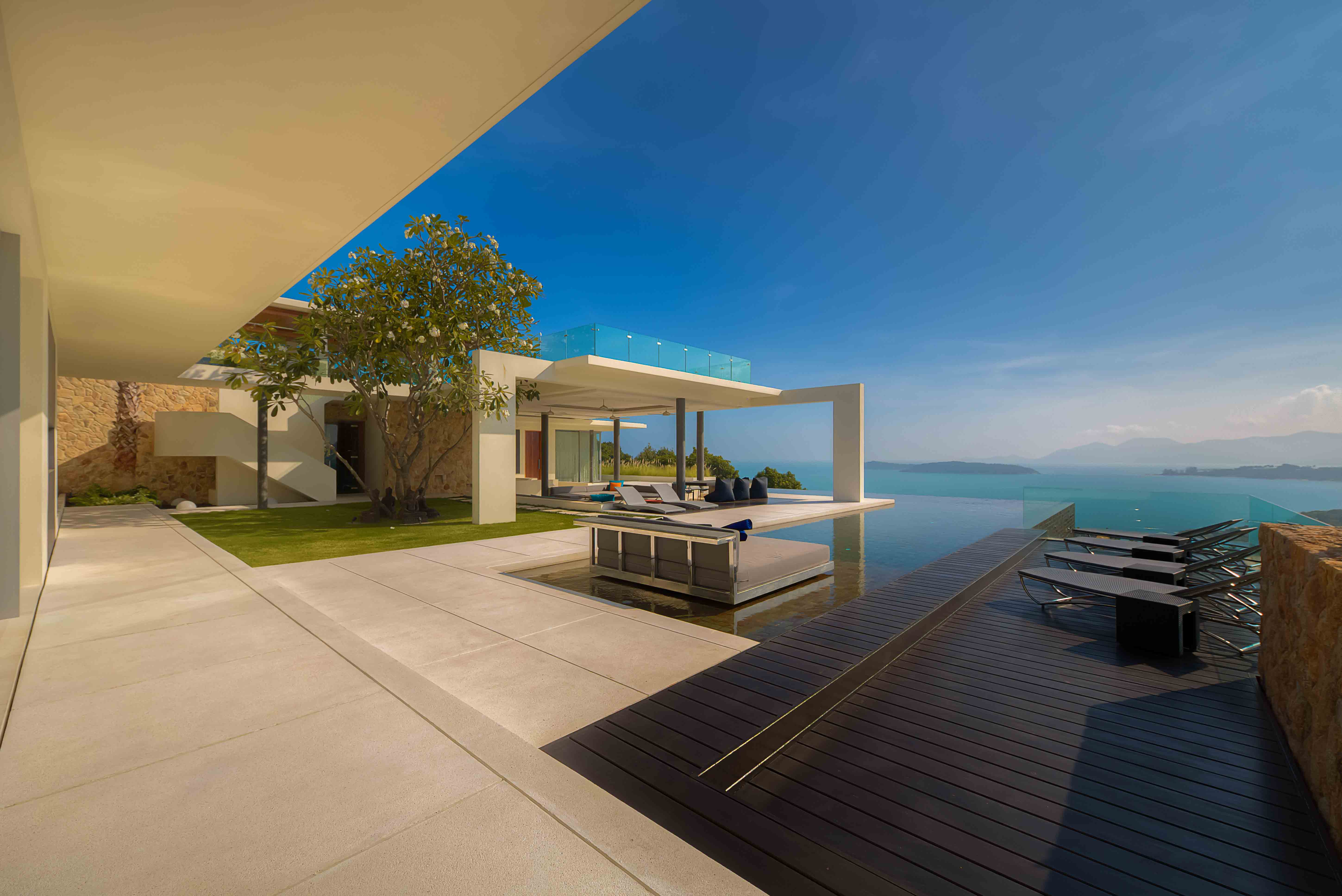 Open living space in a private residence
